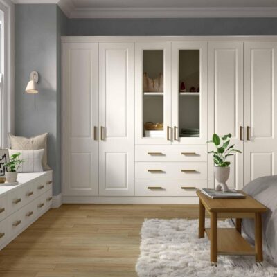 Hinged Wardrobe Door in Offwhite